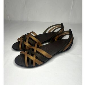 Crocs Isabella Hurache Women's Sandals Open Toe Strappy Espresso Bronze